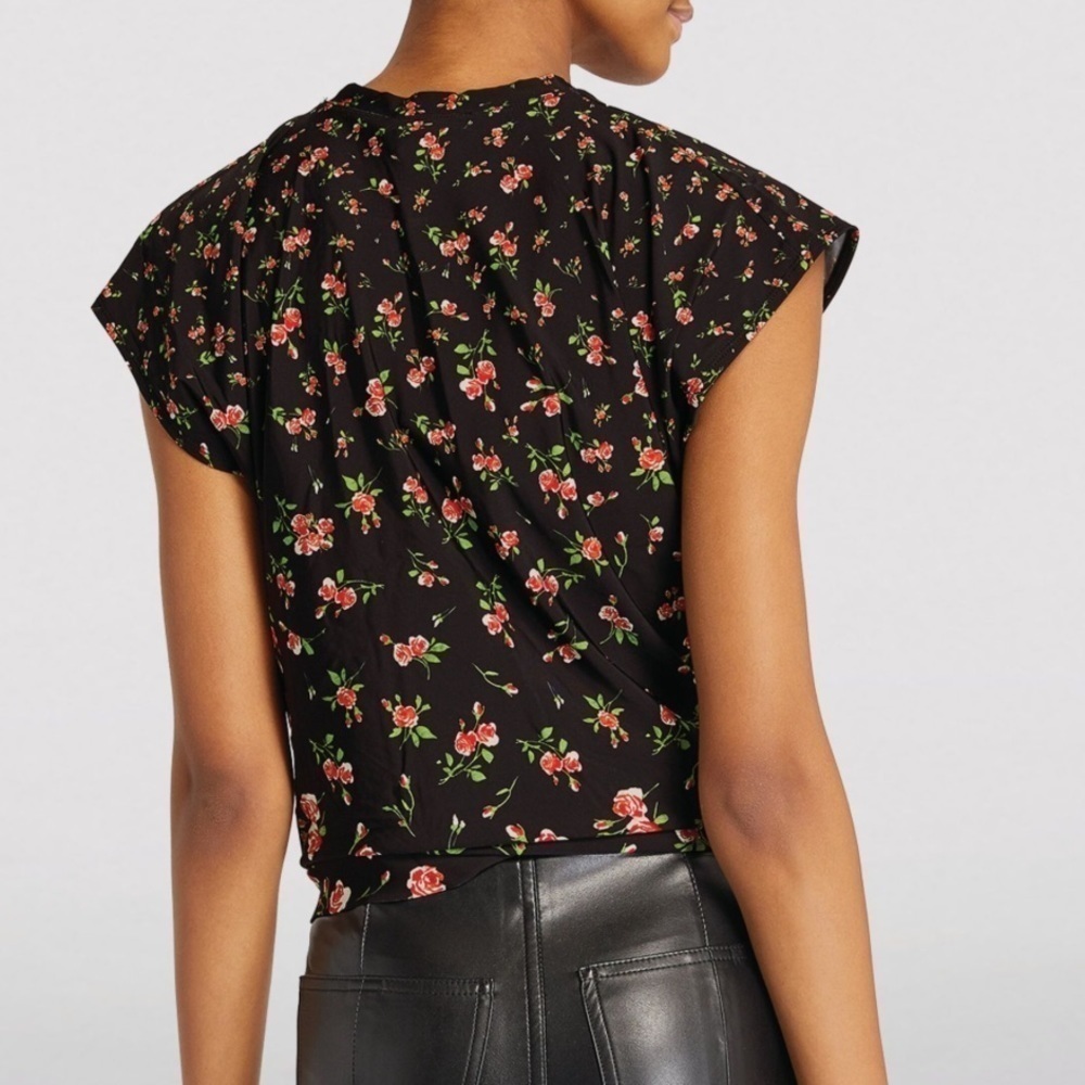 Paco Rabanne- Shortsleeve Floral Ringed Top - Picture 3 of 7